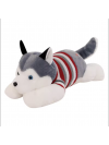 Plyšový ležiaci pes Husky so svetríkom 100 cm